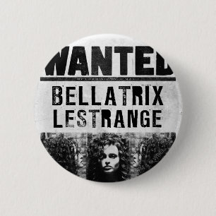 Macaron Rond 5 Cm Bellatrix Lestrange Wanted Poster