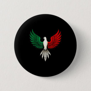 Macaron Rond 5 Cm Belle Colombes du Drapeau Mexicain Patriotique Ois