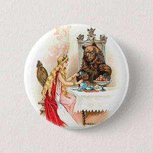 Macaron Rond 5 Cm Belle et Bête Bouton