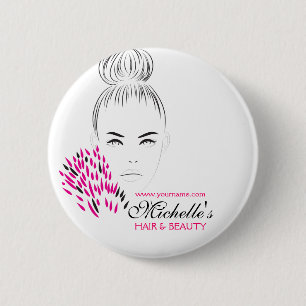 Macaron Rond 5 Cm Belle femme illustration de mode marque