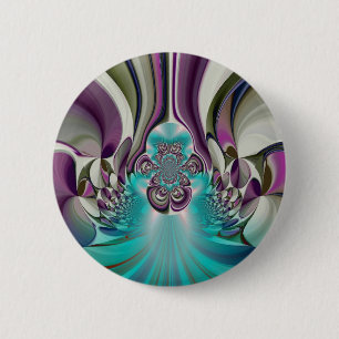 Macaron Rond 5 Cm Belle impression Angélique Purple et Cyan Abstrait