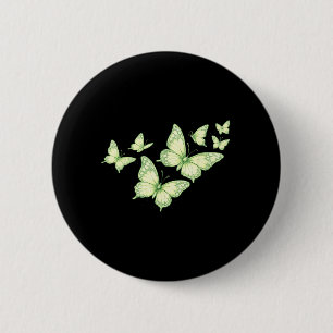 Macaron Rond 5 Cm Belle Papillon Papillon Vert Amoureux Femmes