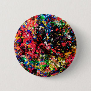 Macaron Rond 5 Cm Belle peinture abstraite colorée
