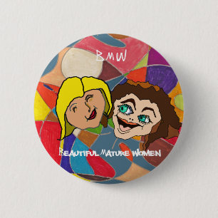 Macaron Rond 5 Cm Belles femmes mûres