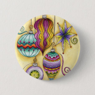 Macaron Rond 5 Cm Belles Ornements de Noël Colorés en Verre