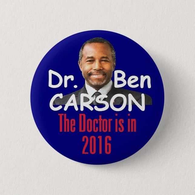 Macaron Rond 5 Cm Ben CARSON 2016 (Devant)