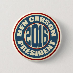 Macaron Rond 5 Cm Ben Carson pour le président en 2016