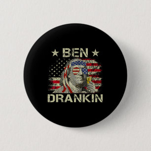 Macaron Rond 5 Cm Ben Drankin Benjamin Franklin 4 juillet drôle Dr
