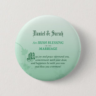 Macaron Rond 5 Cm Bénédiction de félicitations pour mariage irlandai