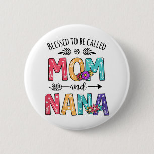 Macaron Rond 5 Cm Béni d'être appelé maman et Nana