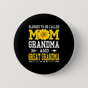 Macaron Rond 5 Cm Bénie d'être appelée maman grand-mère arrière-gran