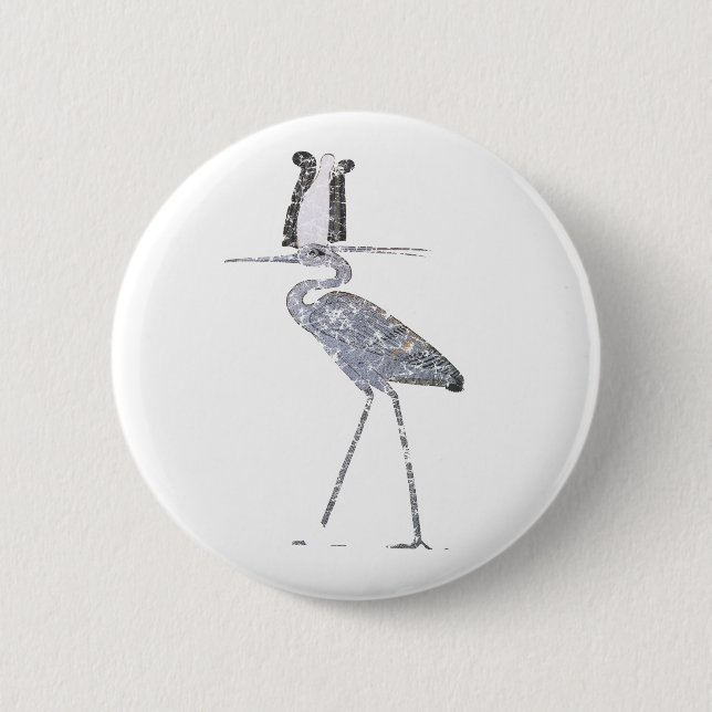 Macaron Rond 5 Cm Benu Bird (Devant)