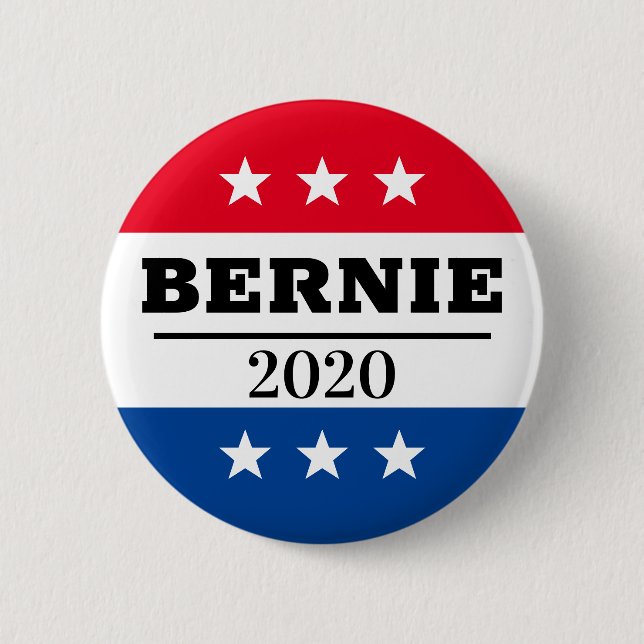 Macaron Rond 5 Cm BERNIE 2020 : Le jeu des élections (Devant)