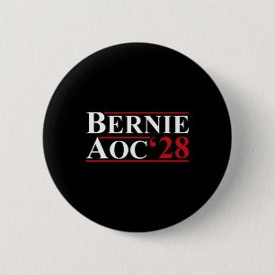 Macaron Rond 5 Cm Bernie Aoc 2028 Bernie Sanders Alexandria Cortez P