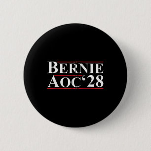 Macaron Rond 5 Cm Bernie Aoc 2028 Bernie Sanders Alexandria Cortez P