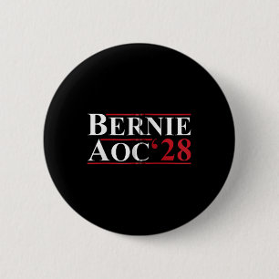 Macaron Rond 5 Cm Bernie Aoc 2028 Bernie Sanders Alexandria Cortez P