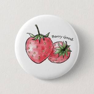 Macaron Rond 5 Cm Berry Good Fun - Fraise Delft
