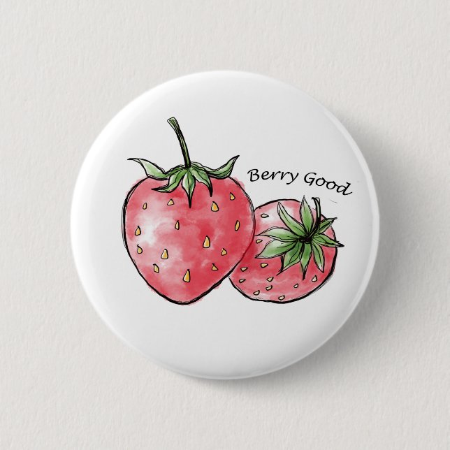 Macaron Rond 5 Cm Berry Good Fun - Fraise Delft (Devant)