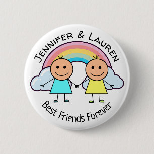 Macaron Rond 5 Cm Best Friends Forever