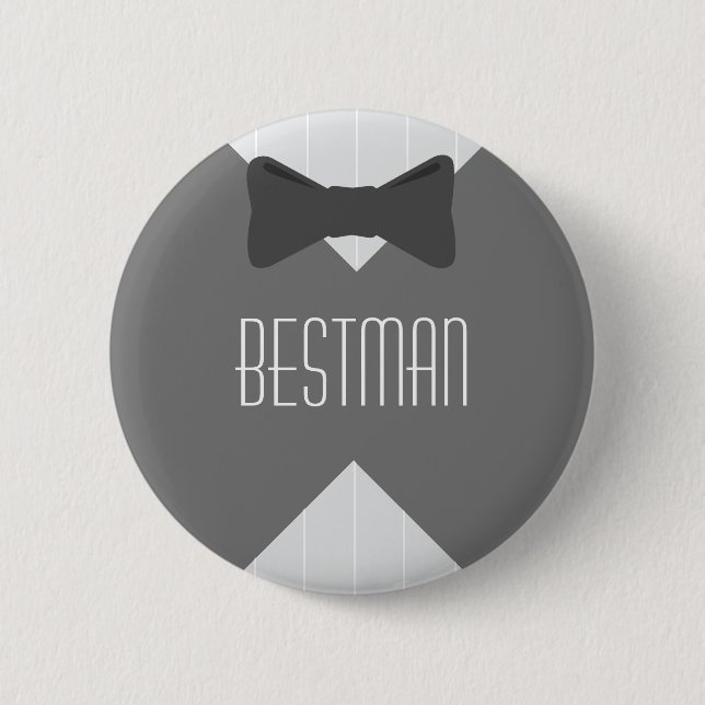 Macaron Rond 5 Cm Best Man Bowtie (Devant)