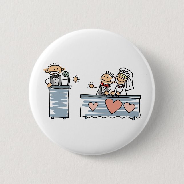 Macaron Rond 5 Cm Best Man Speech Best Man Toast Toast Réception de  (Devant)