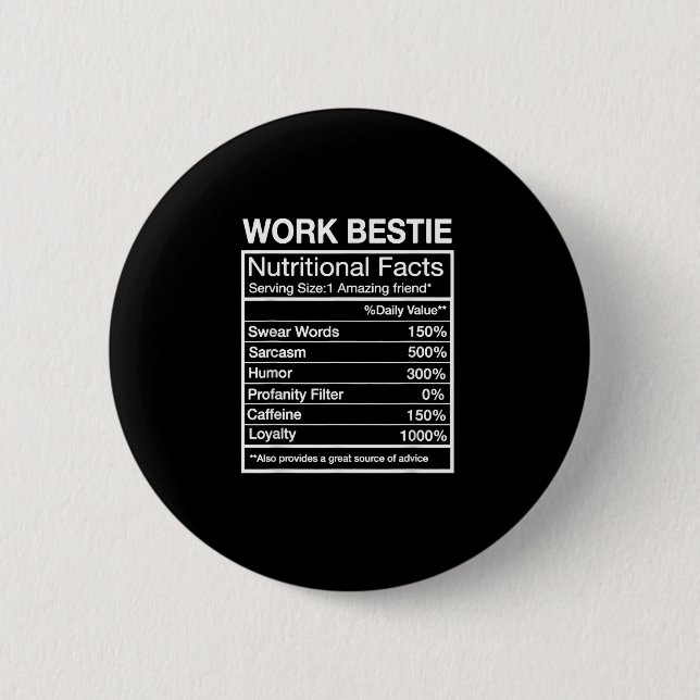 Macaron Rond 5 Cm Bestie de travail amusant Définition, Coworker Hil (Devant)