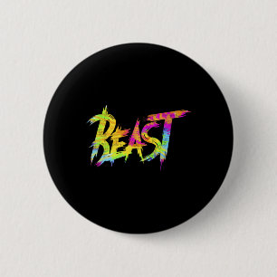 Macaron Rond 5 Cm Bête de gym Bodybuilding Workout Humour Tie Dye Pe