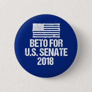 Macaron Rond 5 Cm Beto for U.S. Senate 2018 Texas Election