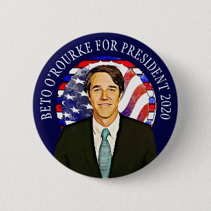 Macaron Rond 5 Cm Beto O'Rourke pour l'élection présidentielle améri