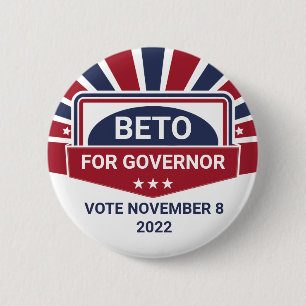 Macaron Rond 5 Cm Beto pour le vote du gouverneur 8 novembre 2022 Él