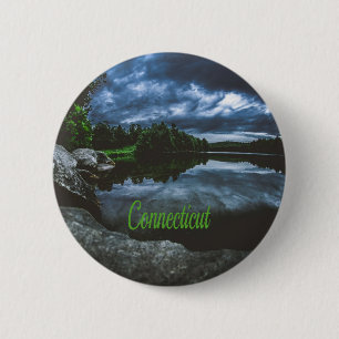 Macaron Rond 5 Cm Beutiful Lake Trees du Connecticut