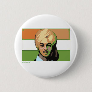 Macaron Rond 5 Cm Bhagat Singh : Un héros révolutionnaire