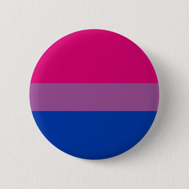 Macaron Rond 5 Cm Bi+ Bouton de drapeau de fierté (Devant)