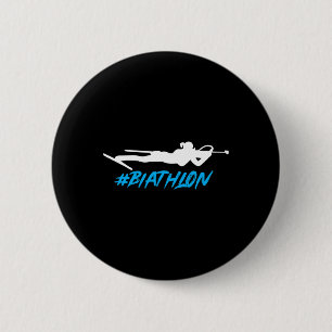 Macaron Rond 5 Cm Biathlon Biathlète Ski de fond Cible Sho
