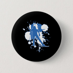 Macaron Rond 5 Cm Biathloniste finlandais - Biathlon finlandais 1