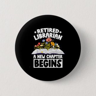 Macaron Rond 5 Cm Bibliothécaire à la retraite, nouveau chapitre com