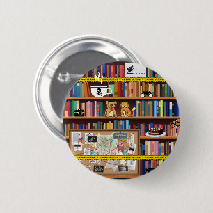 Macaron Rond 5 Cm Bibliothèque Cosy Mysteries