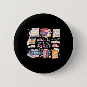 Macaron Rond 5 Cm Bibliothèque de livres de lecture estivale 2026 Un