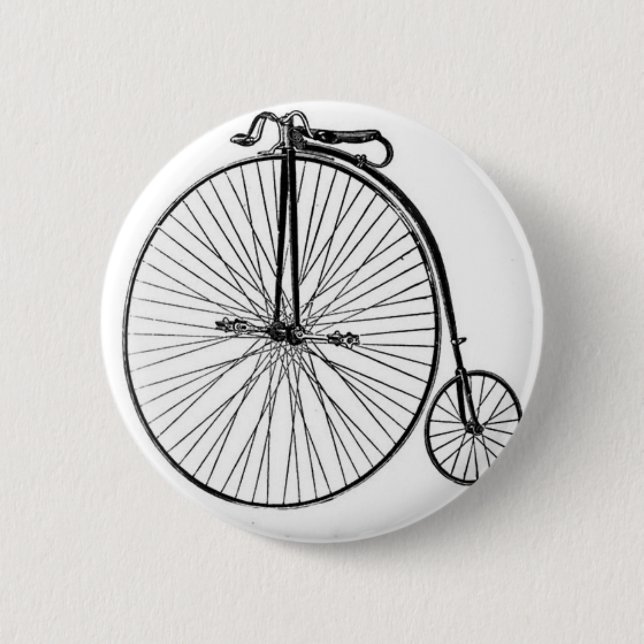 Macaron Rond 5 Cm Bicyclette antique de quart de penny de penny (Devant)
