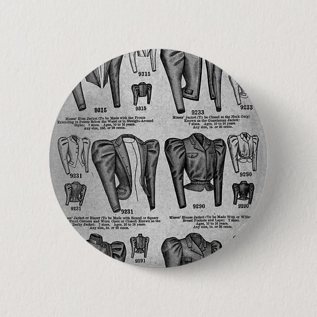 Macaron Rond 5 Cm Bicyclette Fashions1897 - Cru (Devant)