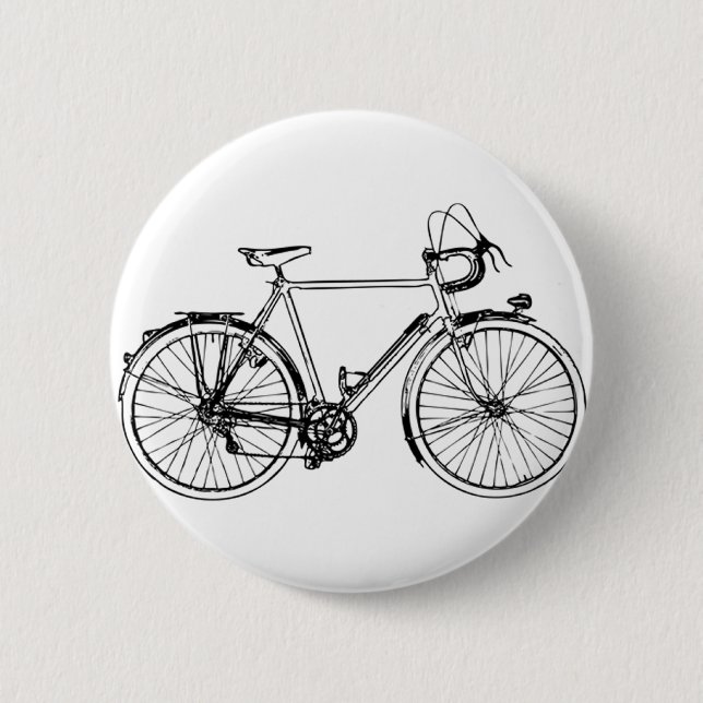 Macaron Rond 5 Cm Bicyclette vintage (Devant)