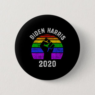 Macaron Rond 5 Cm Biden Harris 2020 Black Lives Problem Lgbt Gay Pri