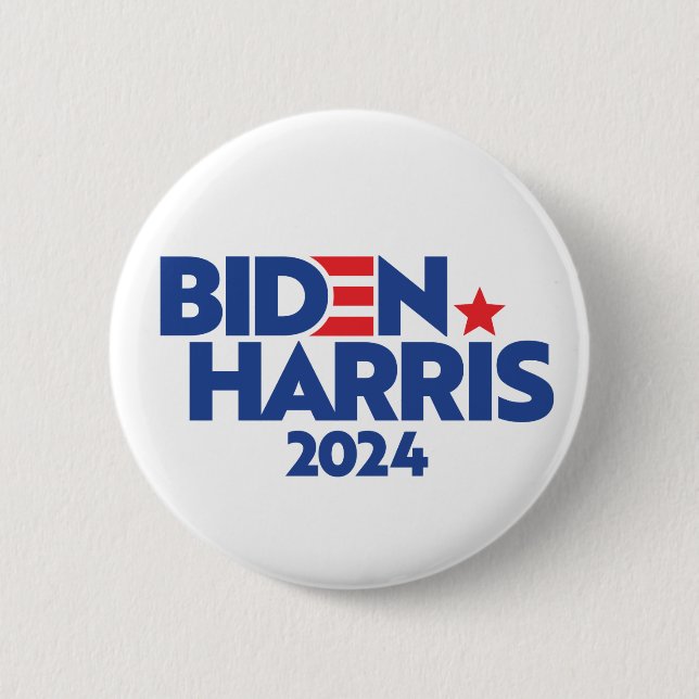 MACARON ROND 5 CM BIDEN HARRIS 2024 (Devant)