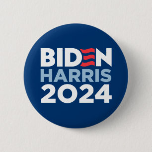 Macaron Rond 5 Cm Biden Harris 2024