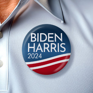 Macaron Rond 5 Cm Biden Harris 2024 - Bouton de conception d'onde mo