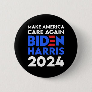 Macaron Rond 5 Cm Biden / Harris - 2024 - Rendre l'Amérique à nouv