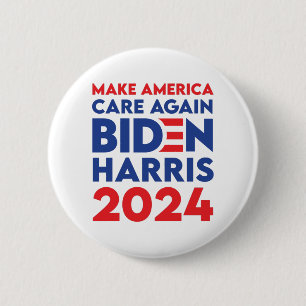 Macaron Rond 5 Cm Biden / Harris - 2024 - Rendre l'Amérique à nouvea