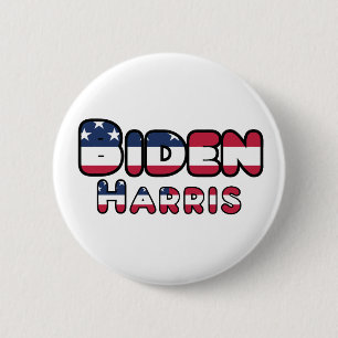 Macaron Rond 5 Cm Biden & Harris soutiennent les élections américa