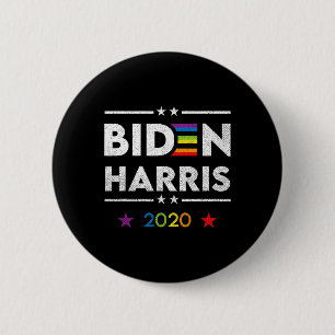 Macaron Rond 5 Cm Biden Kamala Harris 2020 Gay pride arc-en-ciel Lgb