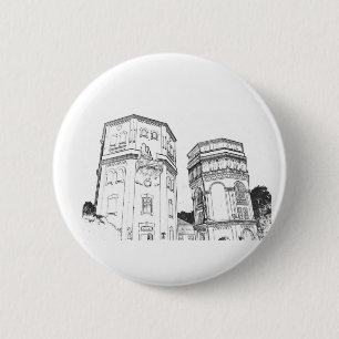 Macaron Rond 5 Cm Biélorussie Tours à eau Grodno